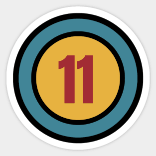 The Number 11 - eleven - eleventh Sticker